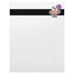 Cute Panda Bear with Balloon Letterhead Template
