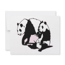 Cute Panda Bears invitations by Mustang_Lady Cute Panda Bears invitations