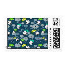 Cute Panda Bears Pattern Postage Stamp