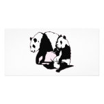 Cute Panda Bears Photo Card Template
