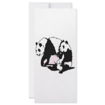 Cute Panda Bears Custom Rack Card