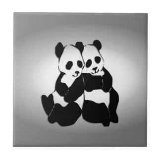 Cute Panda Bears Tile
