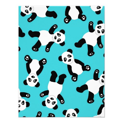 Cute Panda Birthday Sleepover Party Invitation