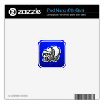 Cute Panda; Blue Skins For iPod Nano 6G