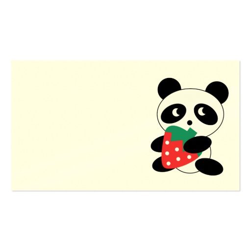 Cute Panda Business Card (front side)