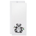cute panda hanging from branch rack card template