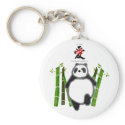 Cute panda ink drawing keychains