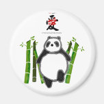 Cute panda ink drawing love fridge magnets