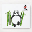 Cute panda ink drawing mousepads