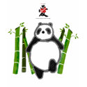 Cute panda ink drawing t-shirts