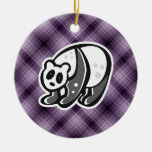 Cute Panda; Purple Ornaments