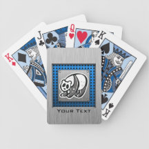 Cute Panda; Silver Poker Deck