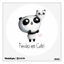 Cute Panda with Balloon Wall Graphic