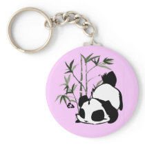Cute Panda with Bamboo Key-Chain Key Chain