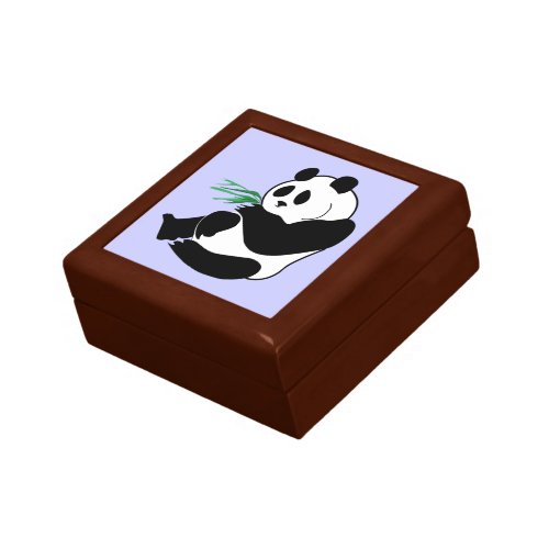 Cute Panda With Green Bamboo Shoots Gift Box giftbox
