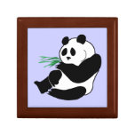 Cute Panda With Green Bamboo Shoots Gift Box