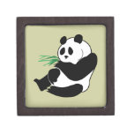 Cute Panda With Green Bamboo Shoots Gift Box Premium Keepsake Boxes