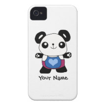 Cute Panda With Heart Case-Mate iPhone 4 Case