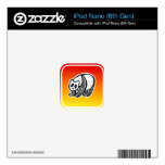 Cute Panda; Yellow Orange Skin For The iPod Nano