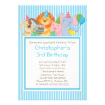 Cute Party Animals Birthday Party Invitations