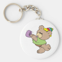 cute party bear with party favor design key chains