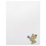 cute party bear with party favor design customized letterhead