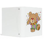 cute party clown teddy bear design binders