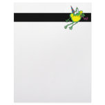 cute party frog cartoon customized letterhead