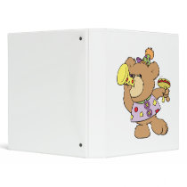 cute party teddy bear with noise makers vinyl binder