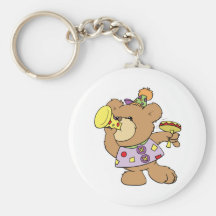 cute party teddy bear with noise makers key chains