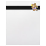 cute party teddy bear with noise makers personalized letterhead