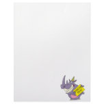 cute party time celebration rhino cartoon letterhead template