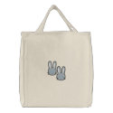 Cute Pastel Bunny Faces embroidered bags by silly_strings Cute Pastel Bunny Faces embroidered bags