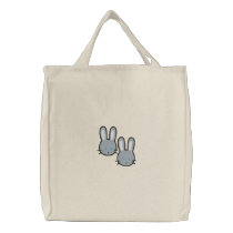 Cute Pastel Bunny Faces embroidered bags by silly_strings Cute Pastel Bunny Faces embroidered bags