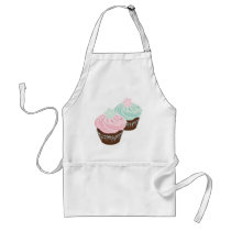 Cute Pastel Frosted Cupcakes aprons by MissNNick Cute Pastel Frosted Cupcakes aprons