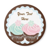 Cute Pastel Frosted Cupcakes magnets