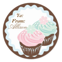 Cute Pastel Frosted Cupcakes stickers