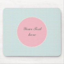 CUTE PASTEL POLKADOTS PINK BLUE mousepads