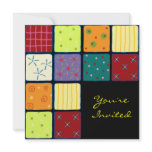 Cute Patchwork Pattern Baby Shower Invitation Card