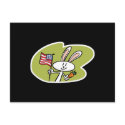 cute patriotic bunny rabbit postcards