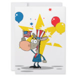 cute patriotic democratic donkey silly cartoon announcements