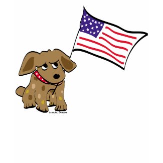 Cute Patriotic Dog Art T-shirt shirt