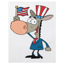 cute patriotic donkey cartoon democrat personalized flyer