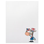 cute patriotic donkey cartoon democrat customized letterhead