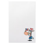 cute patriotic donkey cartoon democrat customized stationery