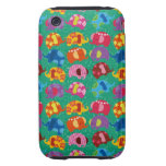 cute patterned colorful elephants tough iphone 3 cover