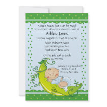 Cute Pea Pod Baby Boy Baby Shower Invitations by celebrateitinvites Cute Pea Pod Baby Boy Baby Shower Invitations