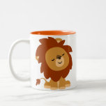 Cute Peaceful Cartoon Lion Mug mugs