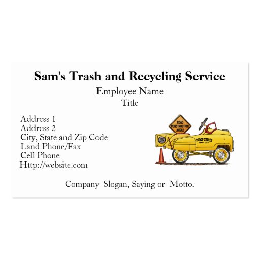 Cute Peddle Truck Peddle Car Business Card Template (front side)