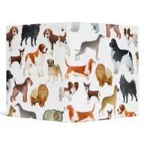 Cute Pedigree Pet Dog Wallpaper Design Binder